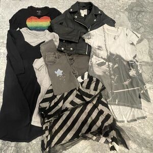 Zara Cat & Jack Nununu Bundle of 6 Tops Dress Jacket Jeans Set Kids 4-5